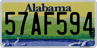 AL license plate 57AF594