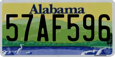 AL license plate 57AF596