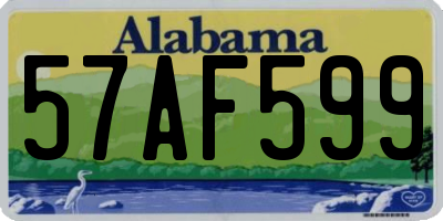 AL license plate 57AF599