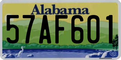AL license plate 57AF601