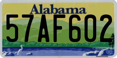 AL license plate 57AF602