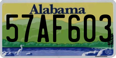 AL license plate 57AF603