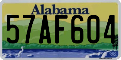 AL license plate 57AF604