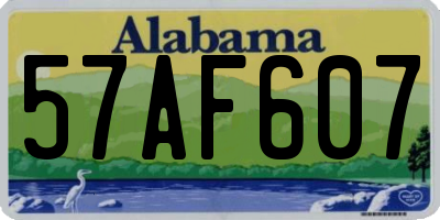AL license plate 57AF607