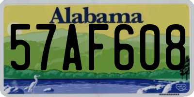 AL license plate 57AF608