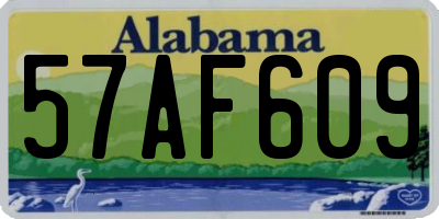 AL license plate 57AF609