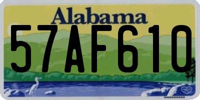 AL license plate 57AF610
