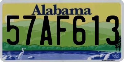 AL license plate 57AF613