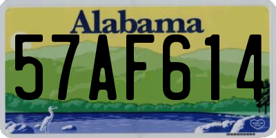 AL license plate 57AF614