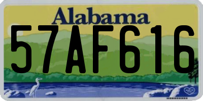 AL license plate 57AF616
