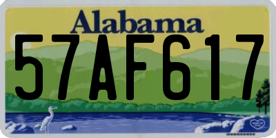 AL license plate 57AF617