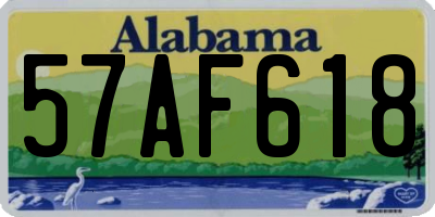 AL license plate 57AF618