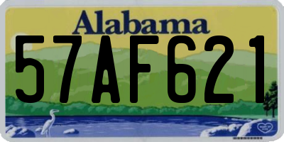 AL license plate 57AF621