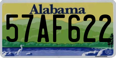 AL license plate 57AF622