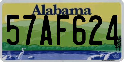 AL license plate 57AF624