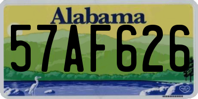 AL license plate 57AF626