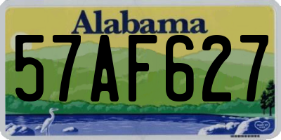 AL license plate 57AF627