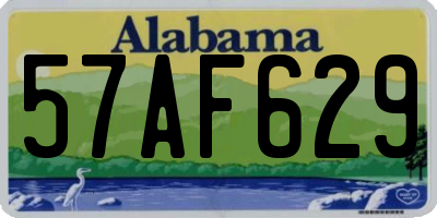 AL license plate 57AF629