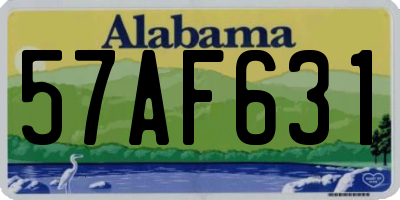 AL license plate 57AF631