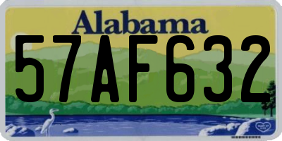 AL license plate 57AF632