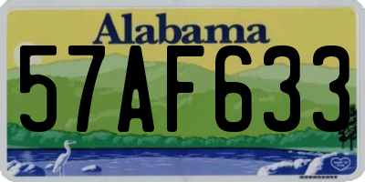 AL license plate 57AF633