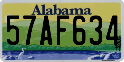 AL license plate 57AF634