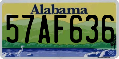 AL license plate 57AF636