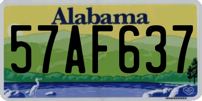 AL license plate 57AF637
