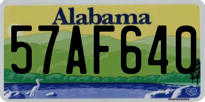 AL license plate 57AF640