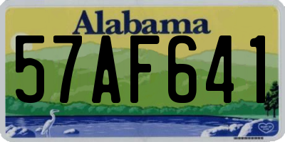 AL license plate 57AF641