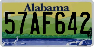 AL license plate 57AF642