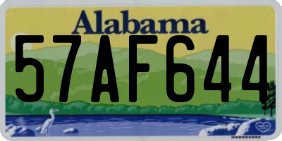 AL license plate 57AF644