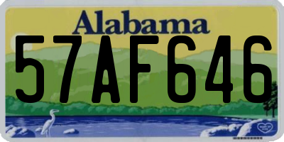 AL license plate 57AF646
