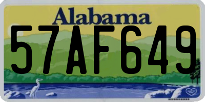 AL license plate 57AF649