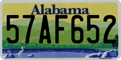 AL license plate 57AF652