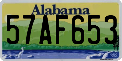 AL license plate 57AF653