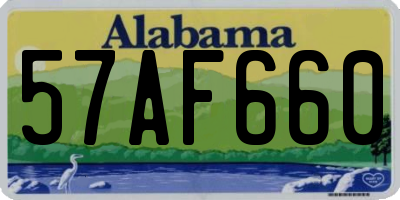 AL license plate 57AF660