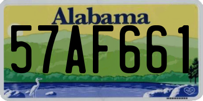 AL license plate 57AF661