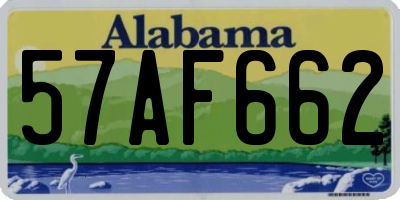 AL license plate 57AF662