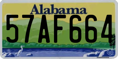 AL license plate 57AF664