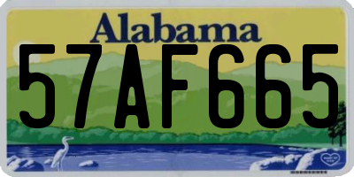 AL license plate 57AF665