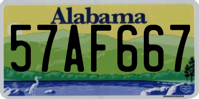 AL license plate 57AF667
