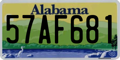 AL license plate 57AF681