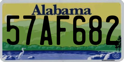 AL license plate 57AF682