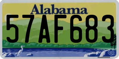 AL license plate 57AF683