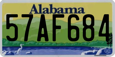 AL license plate 57AF684