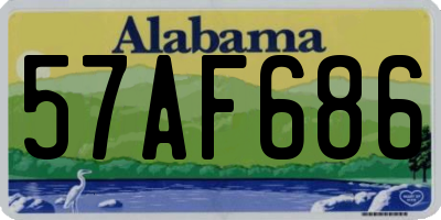 AL license plate 57AF686