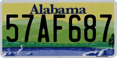 AL license plate 57AF687