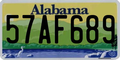 AL license plate 57AF689