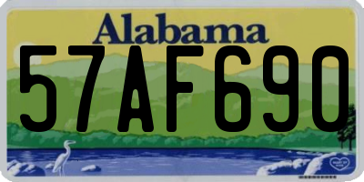 AL license plate 57AF690